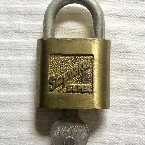 Vintage Rustless Slaymaker Keyed Padlock W/ 1 Key - Picture 6 of 6